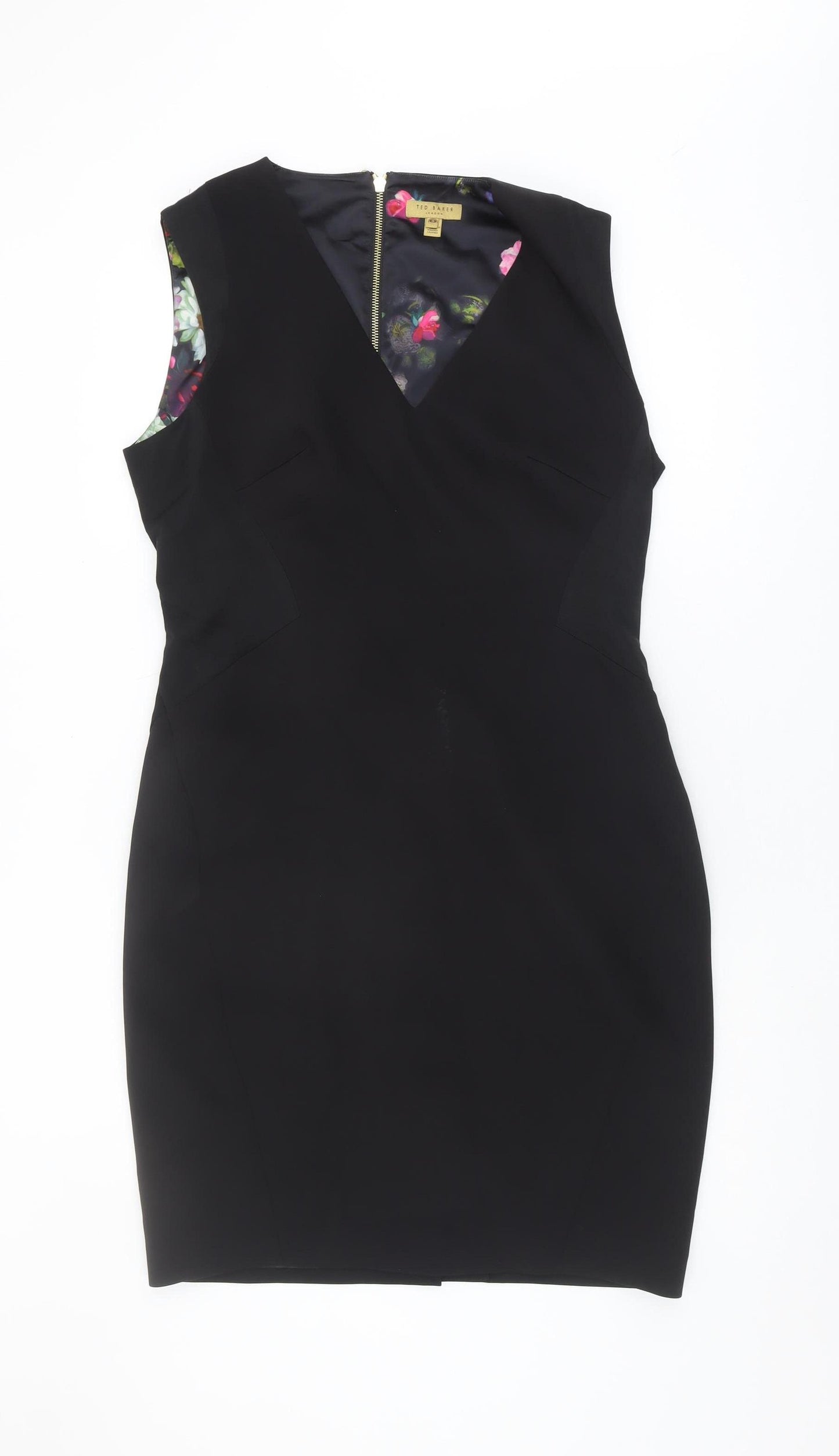 Ted Baker Women's Black Bodycon Dress Size 16