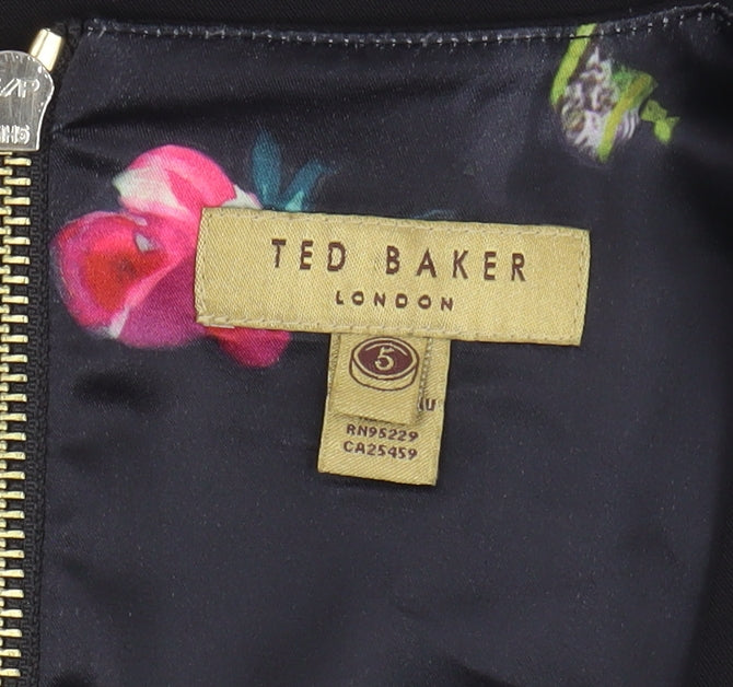 Ted Baker Women's Black Bodycon Dress Size 16