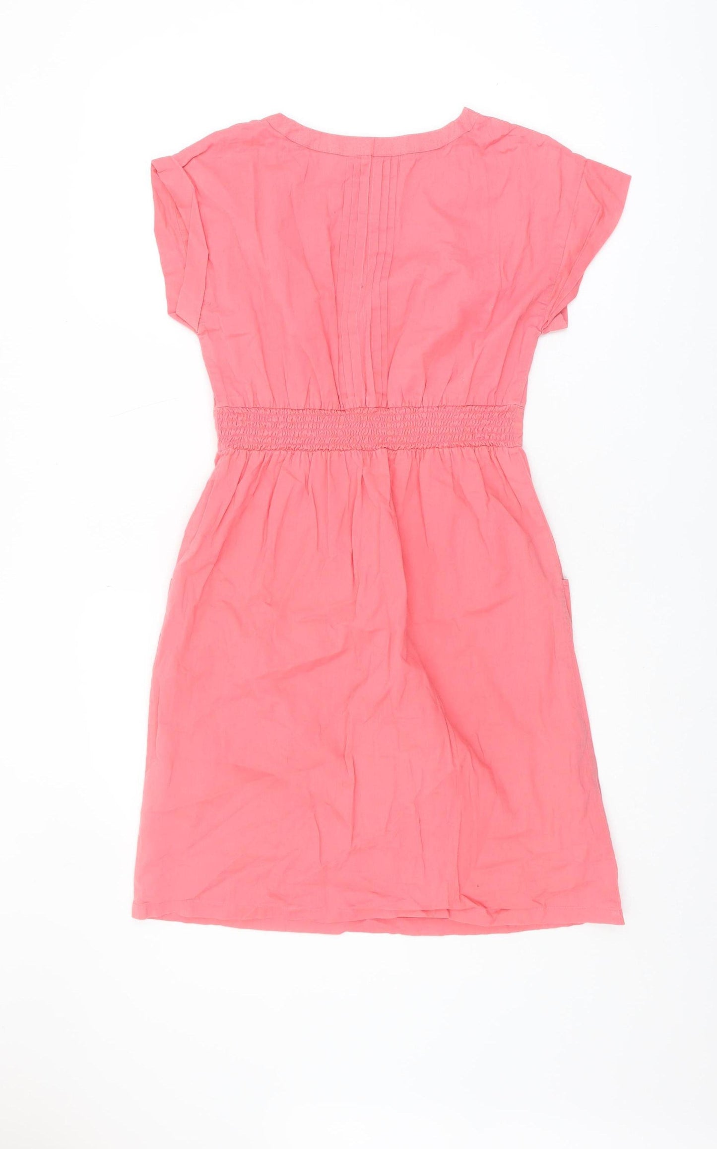 Joules Women's Pink Wrap Dress - Size 10
