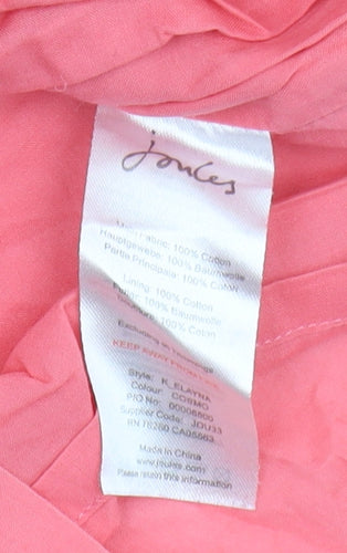 Joules Women's Pink Wrap Dress - Size 10
