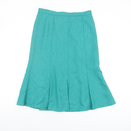 EWM Women's Green Flare Midi Skirt Size 12