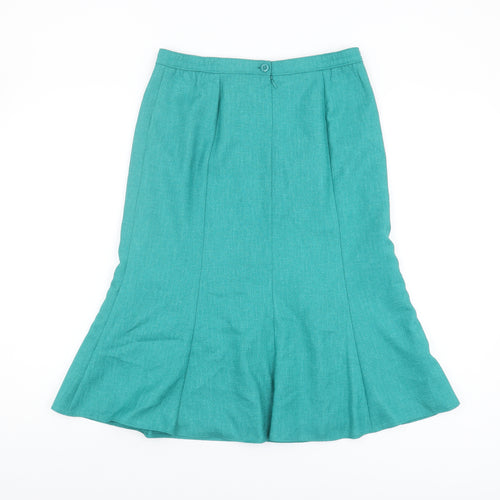 EWM Women's Green Flare Midi Skirt Size 12
