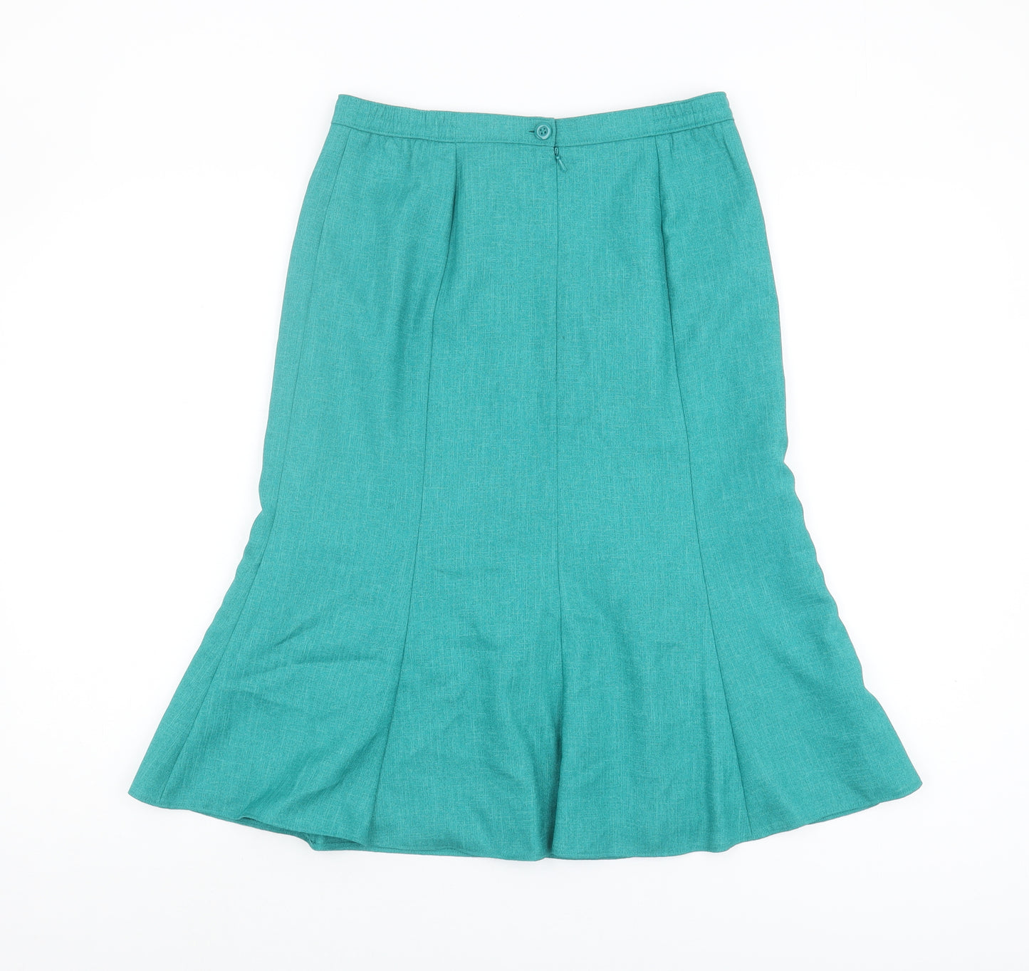 EWM Women's Green Flare Midi Skirt Size 12