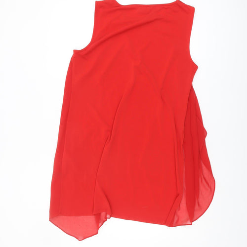Phase Eight Women's Red Sleeveless Top, Size 16