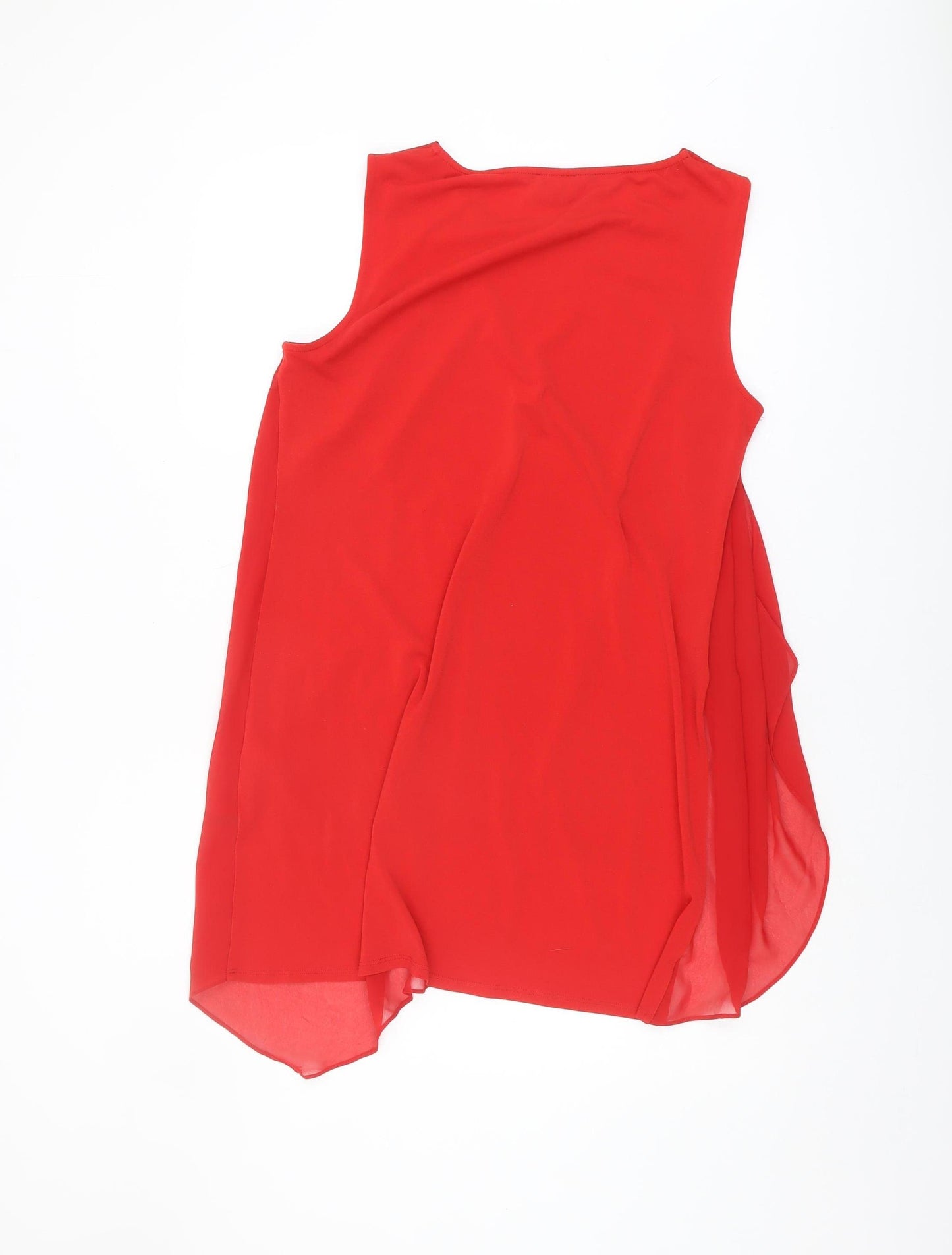 Phase Eight Women's Red Sleeveless Top, Size 16