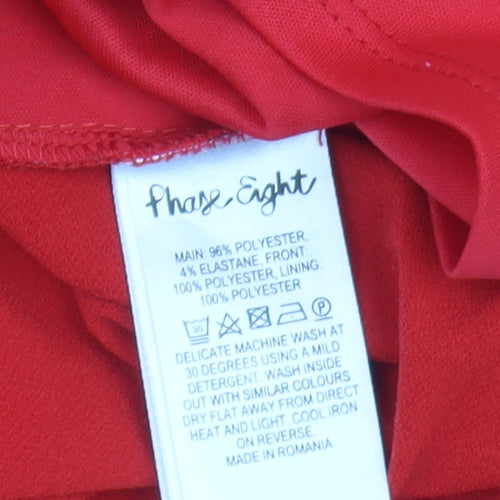 Phase Eight Women's Red Sleeveless Top, Size 16