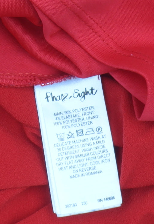 Phase Eight Women's Red Sleeveless Top, Size 16
