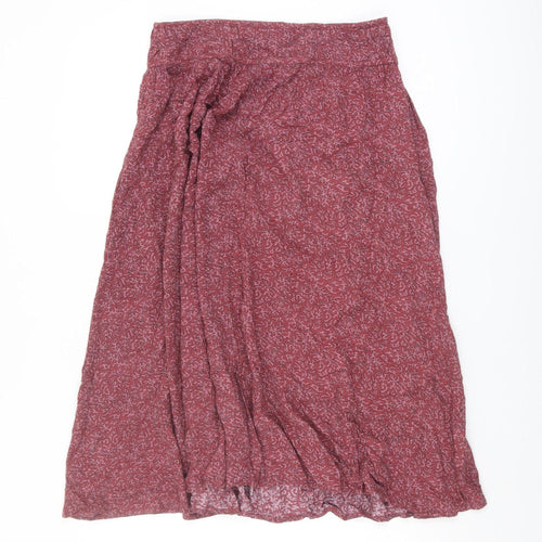 Fat Face Women's Red Viscose Skirt Size 10