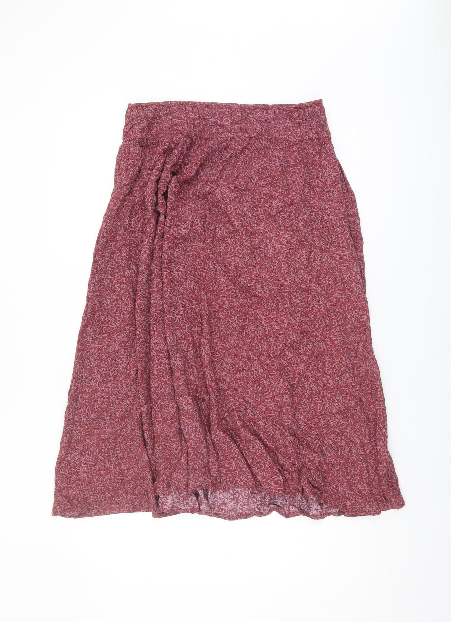 Fat Face Women's Red Viscose Skirt Size 10