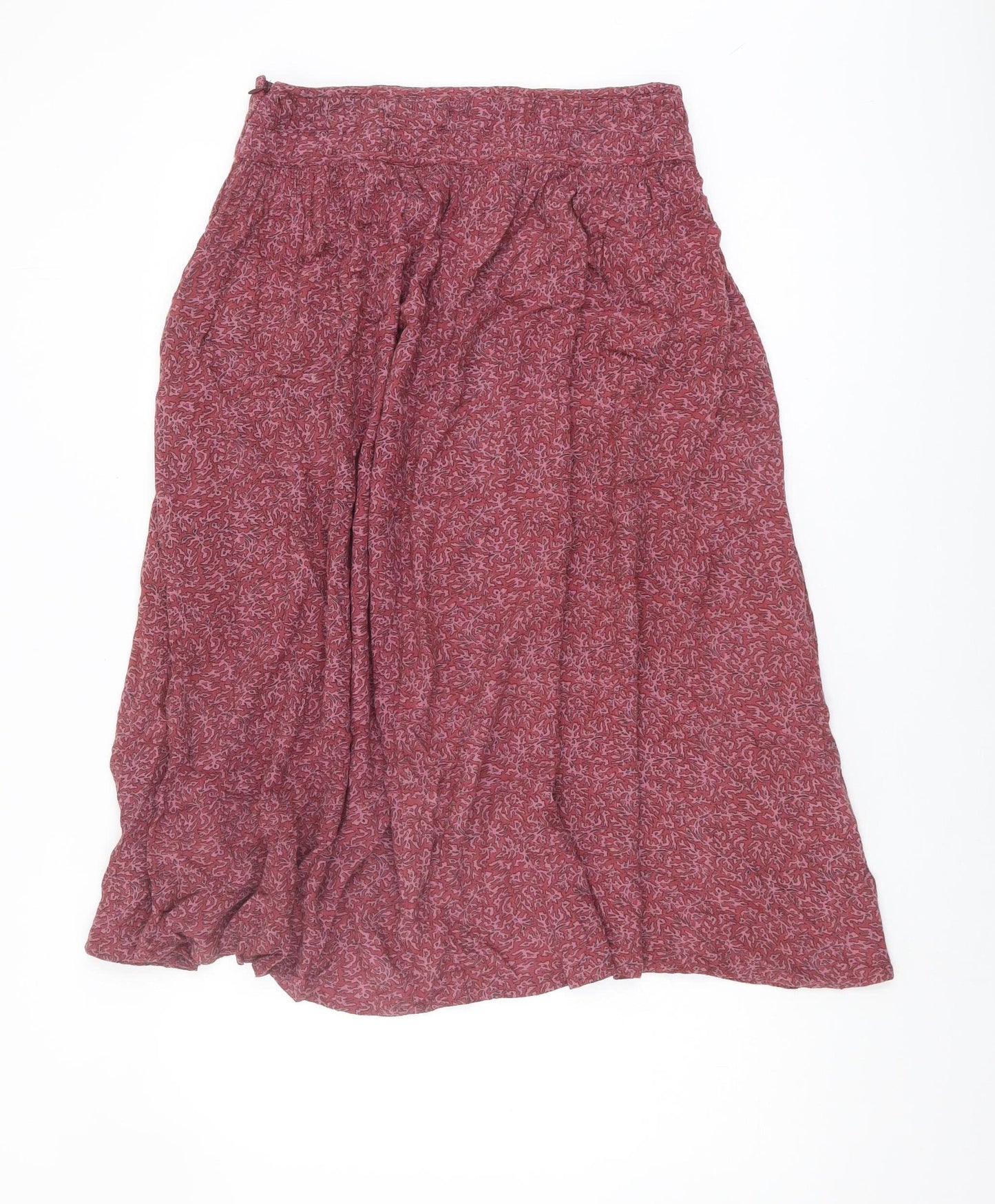 Fat Face Women's Red Viscose Skirt Size 10