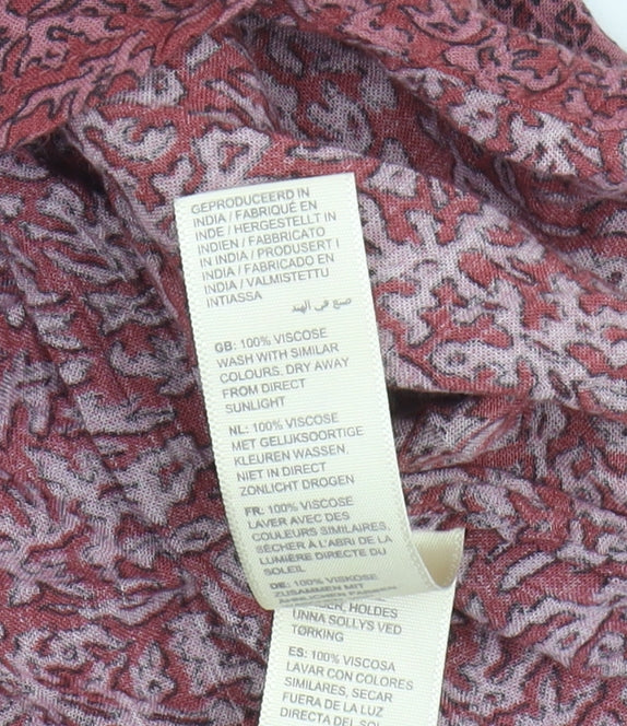 Fat Face Women's Red Viscose Skirt Size 10