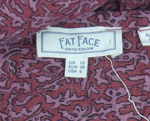 Fat Face Women's Red Viscose Skirt Size 10