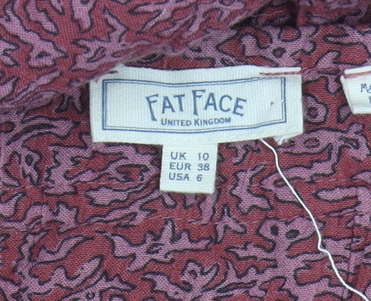 Fat Face Women's Red Viscose Skirt Size 10