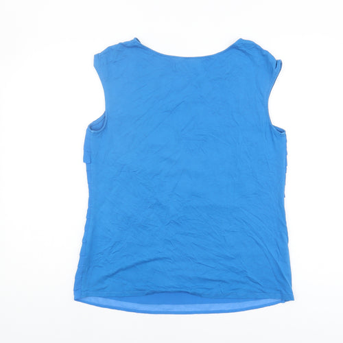 Principles Blue Women's Blouse 12 Viscose Sleeveless