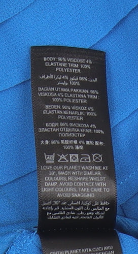 Principles Blue Women's Blouse 12 Viscose Sleeveless