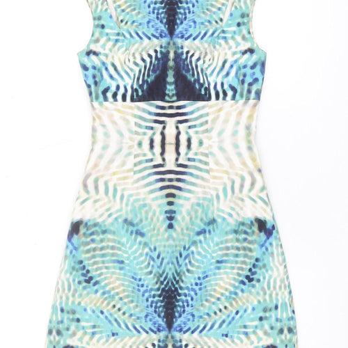 Karen Millen Women's Multicoloured Sheath Dress Size 8