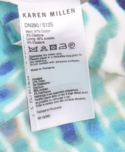 Karen Millen Women's Multicoloured Sheath Dress Size 8