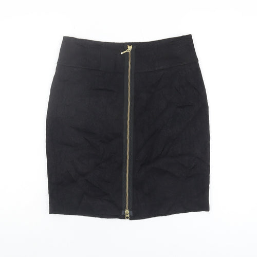 Reiss Black Pencil Skirt Women Size 8 Knee Length