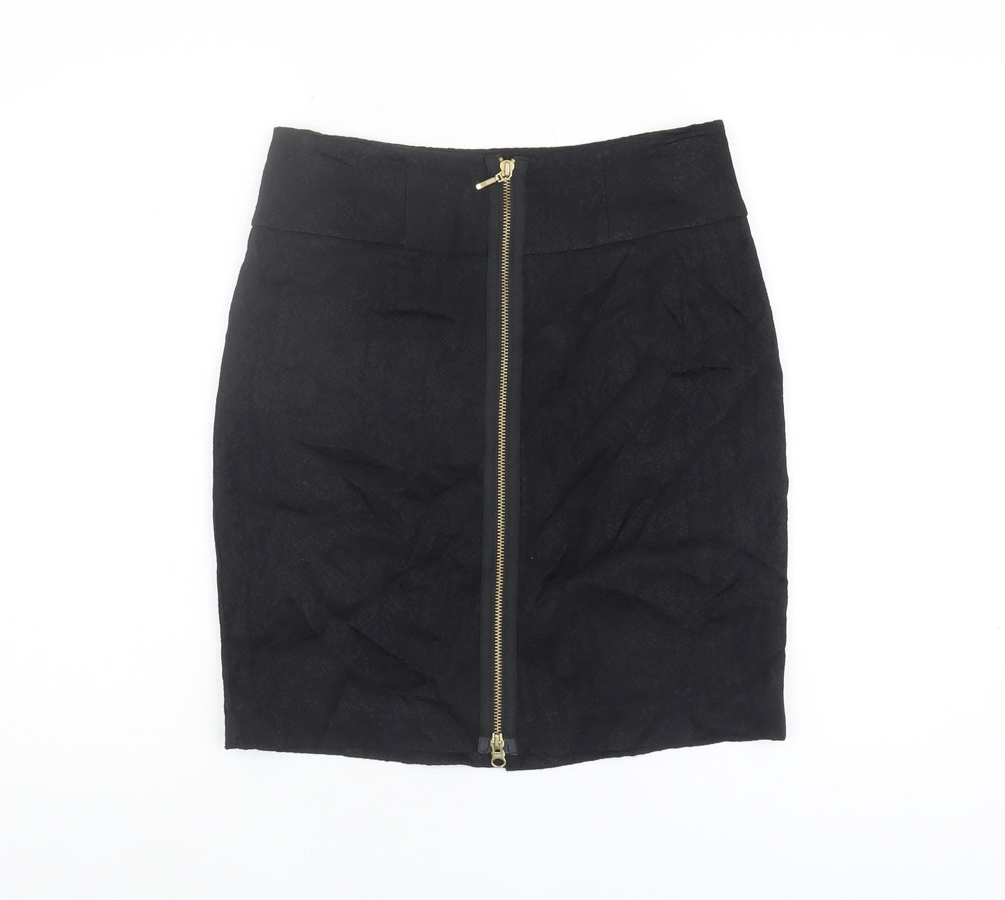Reiss Black Pencil Skirt Women Size 8 Knee Length