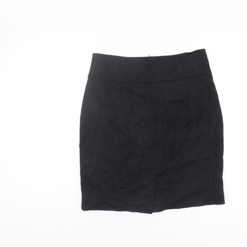 Reiss Black Pencil Skirt Women Size 8 Knee Length