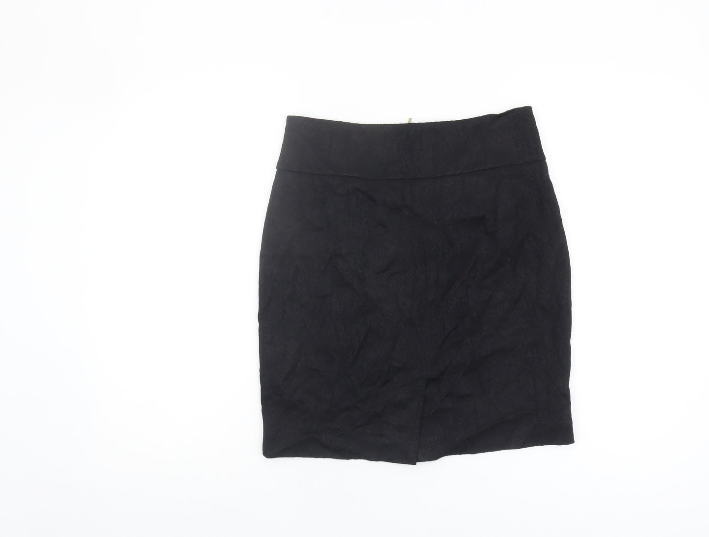 Reiss Black Pencil Skirt Women Size 8 Knee Length