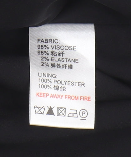 Reiss Black Pencil Skirt Women Size 8 Knee Length