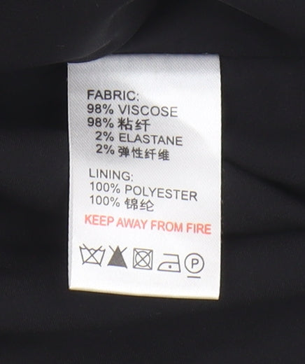 Reiss Black Pencil Skirt Women Size 8 Knee Length