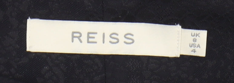 Reiss Black Pencil Skirt Women Size 8 Knee Length