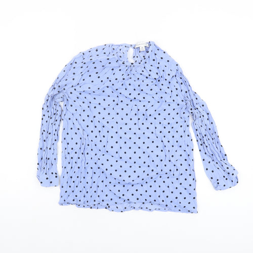 Warehouse Women's Blue Polka Dot Blouse Size 12