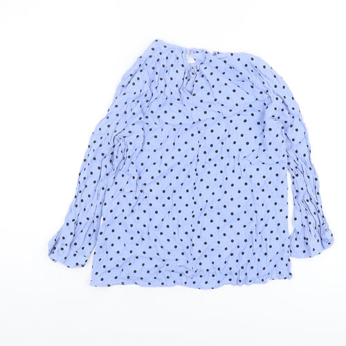 Warehouse Women's Blue Polka Dot Blouse Size 12