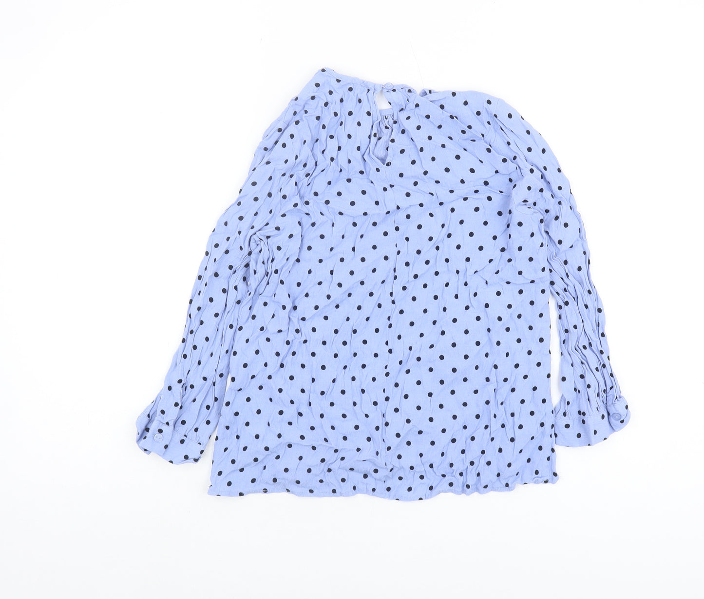 Warehouse Women's Blue Polka Dot Blouse Size 12