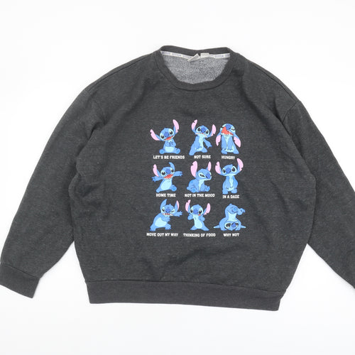 Disney Unisex Grey Pullover Sweatshirt L