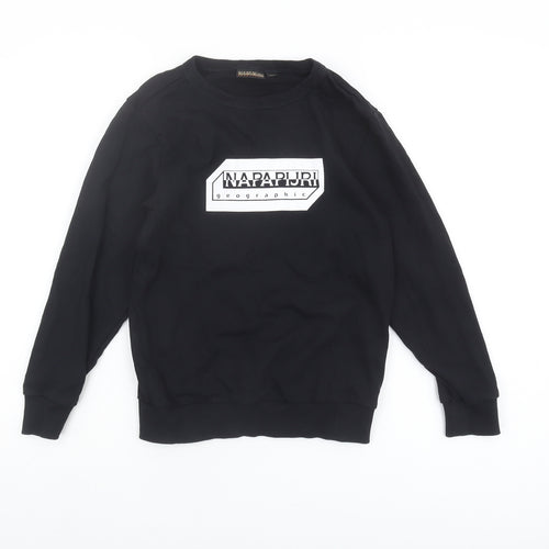 Napapijri Boys Black Pullover Sweatshirt 10-11 Years