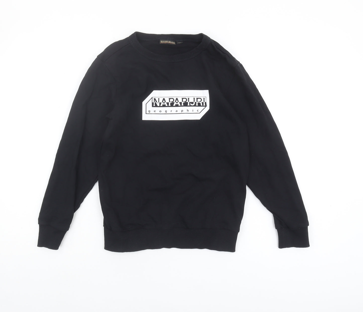 Napapijri Boys Black Pullover Sweatshirt 10-11 Years