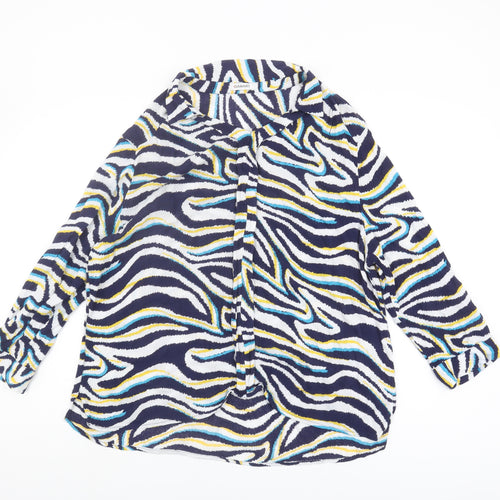 Damart Women's Multicoloured Size 22 Animal Print Blouse