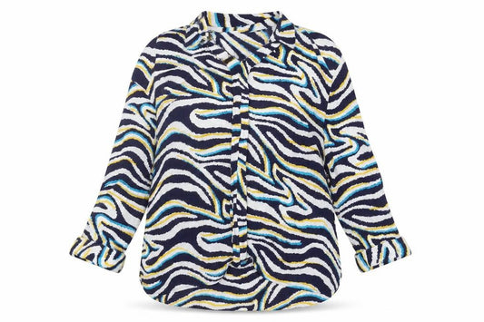 Front view of Damart Women's Multicoloured, size 22, Animal Print Blouse
