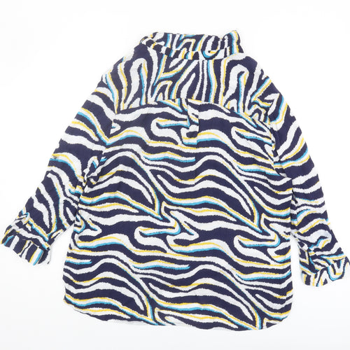 Damart Women's Multicoloured Size 22 Animal Print Blouse