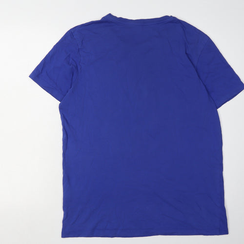 Jack & Jones Men's Blue Graphic Print T-Shirt L