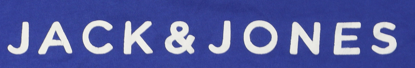 Jack & Jones Men's Blue Graphic Print T-Shirt L
