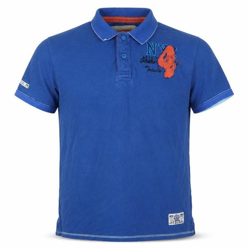 Red Herring Men's Blue Polo Shirt Size L Casual Graphic
