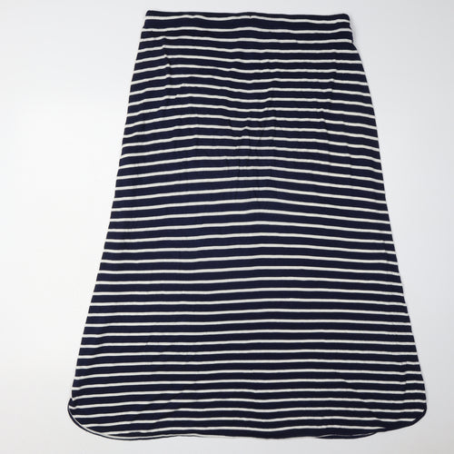 Joules Women Blue Striped Skirt Size 16 Elastic Waist