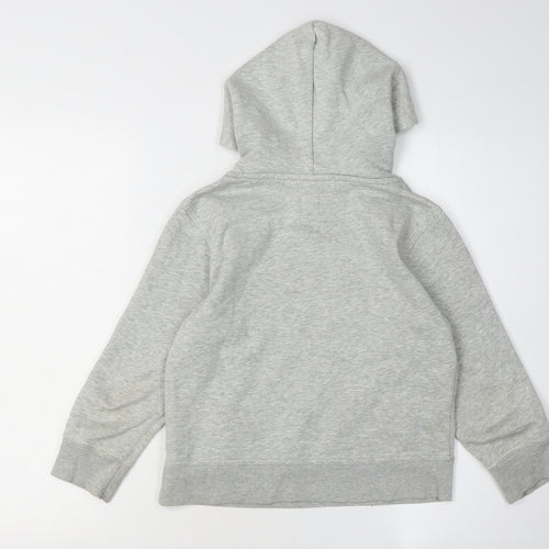 Gap Boys Grey Logo Pullover Hoodie - Size 6-7 Years