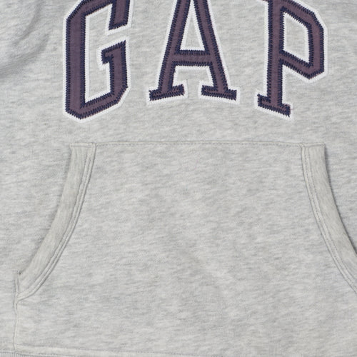 Gap Boys Grey Logo Pullover Hoodie - Size 6-7 Years