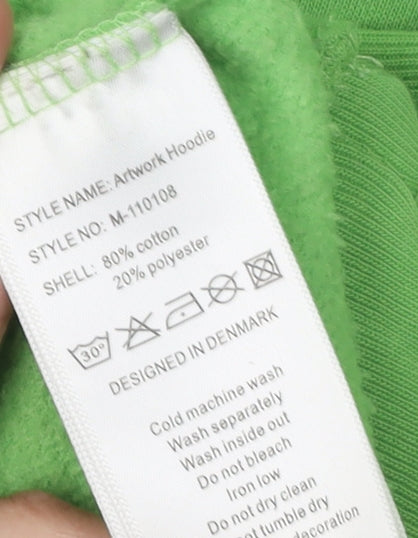 Han Kjøbenhavn Unisex Green Pullover Hoodie M