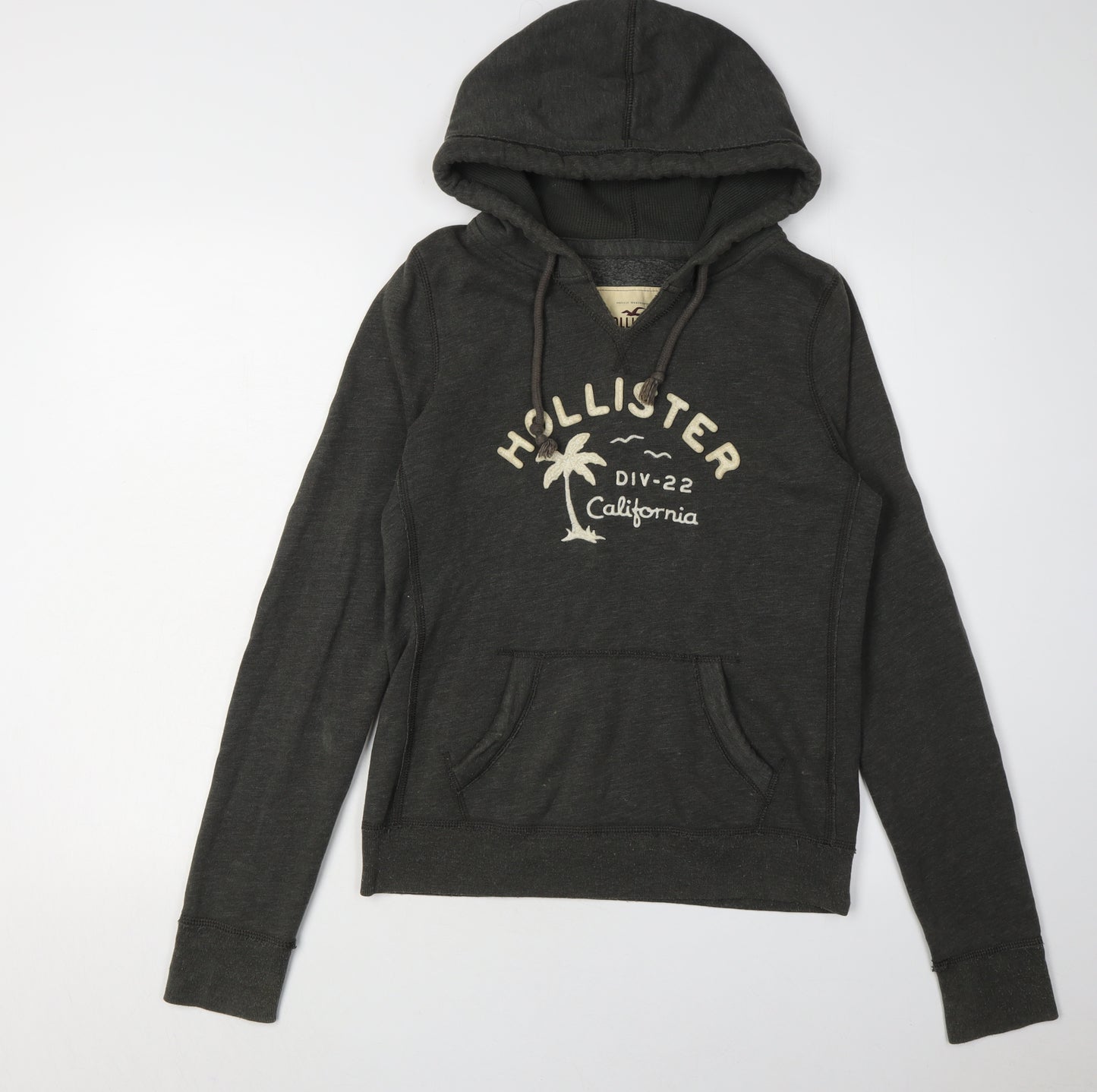 Hollister Women's Grey Pullover Hoodie Medium