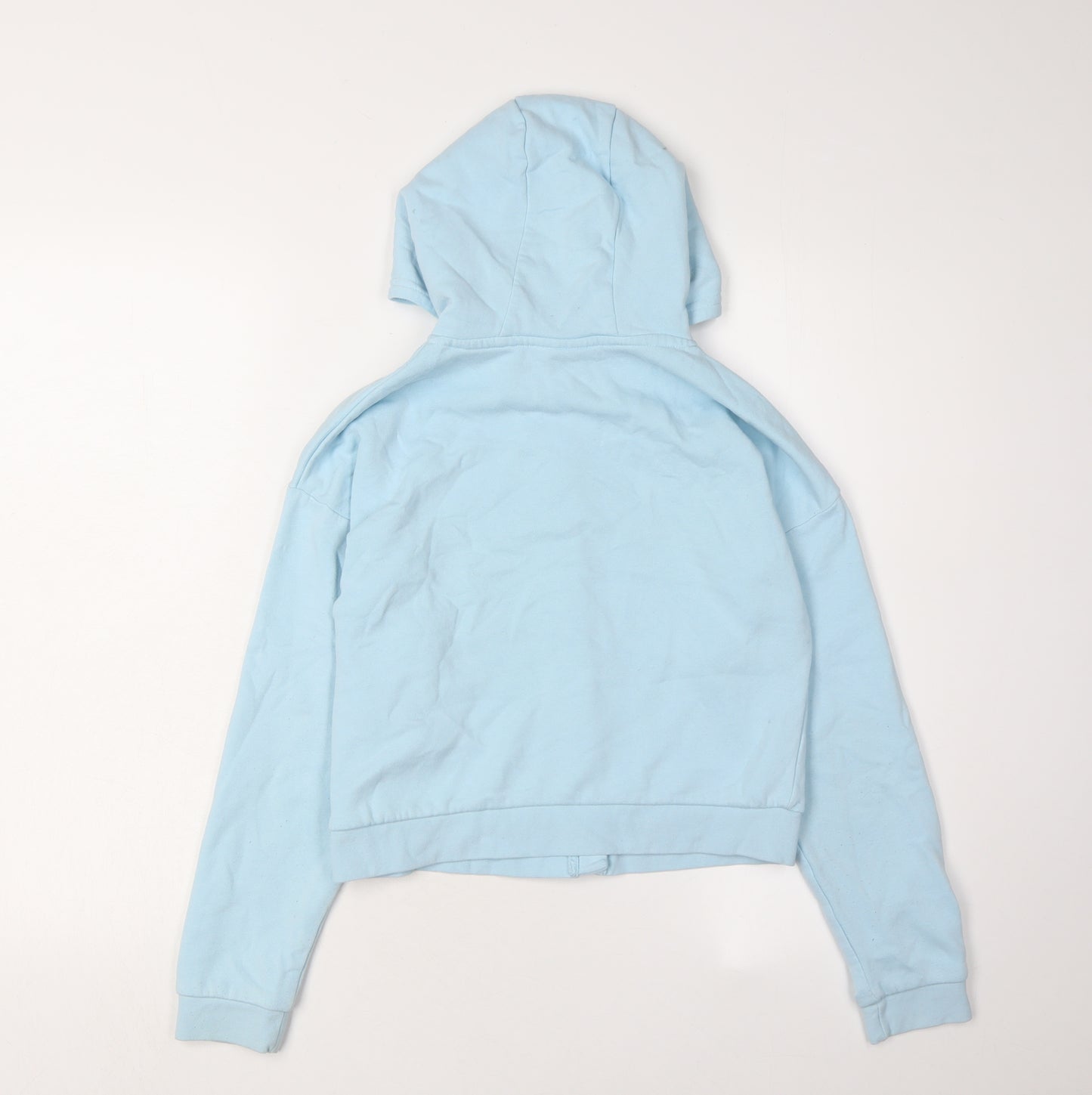 ELLE Girls Blue Hoodie Size 10-11 Full Zip Cotton Blend