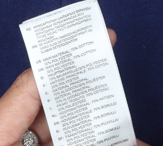 Adidas Men’s Blue Pullover Hoodie Medium