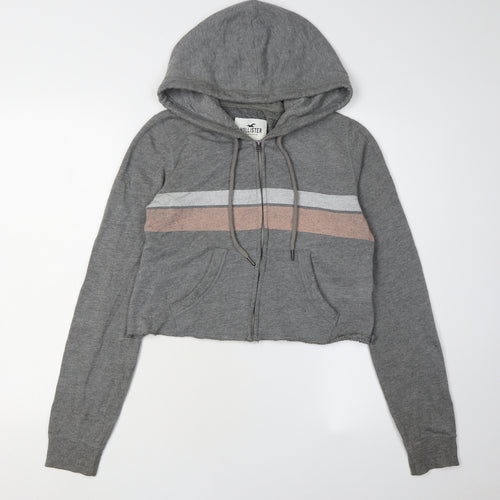 Hollister Grey Full Zip Hoodie Women XS