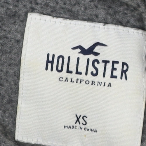 Hollister Grey Full Zip Hoodie Women XS