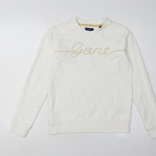 Gant Girls White Pullover Sweatshirt 13-14Y Long Sleeve